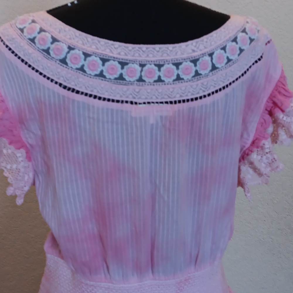 LoveShackFancy Pink Dress Size Large - Picture 9 of 14